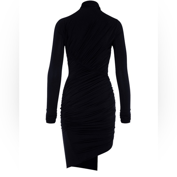 MUGLER black dress with swirling and cut-out details. Size FR 46 (US size 14). - Picture 7 of 7